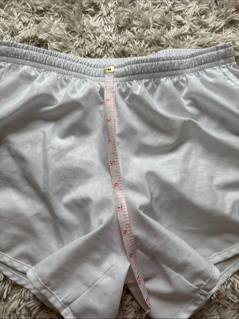 NWOT Nike Women’s White Athletic Running Shorts with Gray Swoosh XS